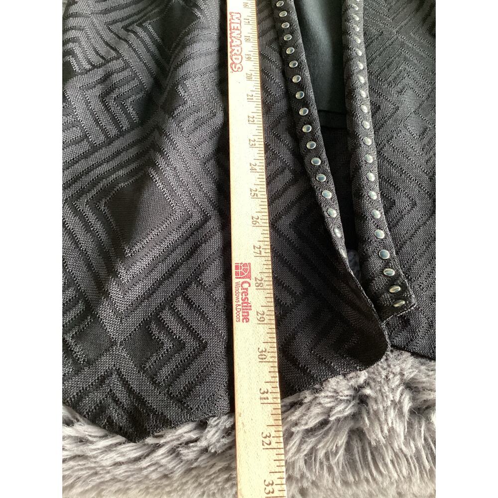Ming Wang 2 piece set black black open studded knit cardigan women's size medium - Picture 8 of 10